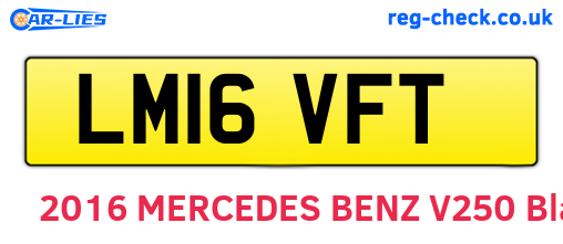 LM16VFT are the vehicle registration plates.