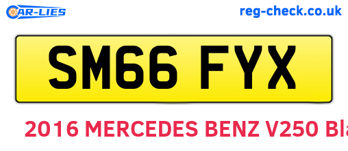 SM66FYX are the vehicle registration plates.