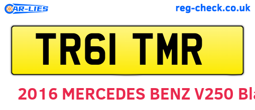 TR61TMR are the vehicle registration plates.