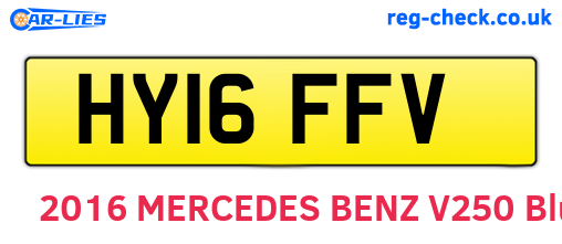 HY16FFV are the vehicle registration plates.