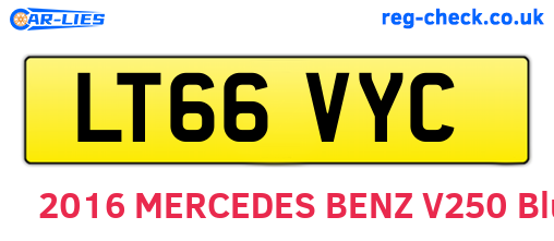 LT66VYC are the vehicle registration plates.