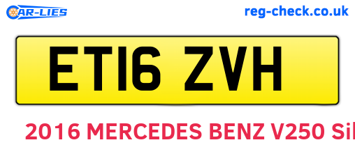 ET16ZVH are the vehicle registration plates.