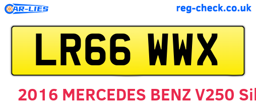 LR66WWX are the vehicle registration plates.