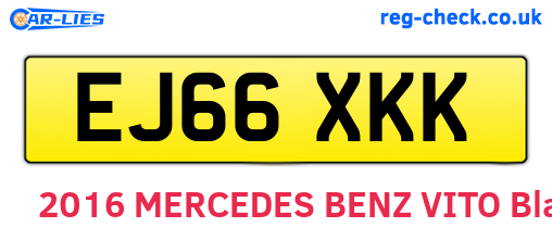 EJ66XKK are the vehicle registration plates.