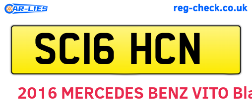 SC16HCN are the vehicle registration plates.