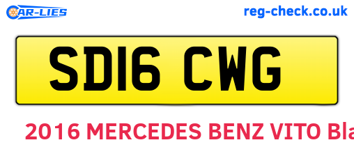SD16CWG are the vehicle registration plates.
