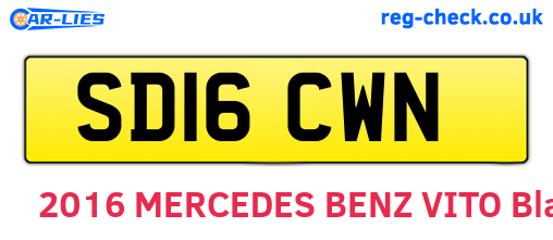 SD16CWN are the vehicle registration plates.