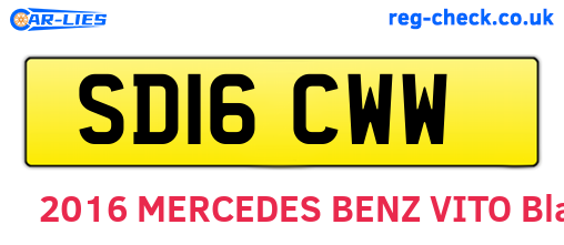 SD16CWW are the vehicle registration plates.