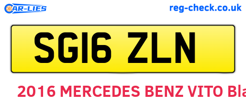 SG16ZLN are the vehicle registration plates.