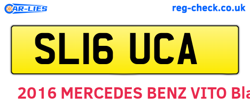 SL16UCA are the vehicle registration plates.