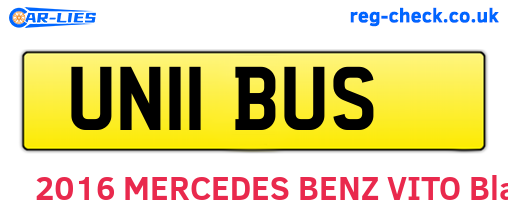 UN11BUS are the vehicle registration plates.