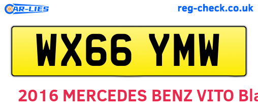 WX66YMW are the vehicle registration plates.