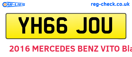 YH66JOU are the vehicle registration plates.