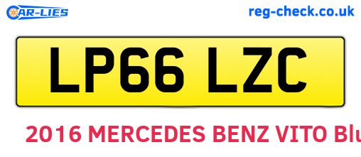 LP66LZC are the vehicle registration plates.