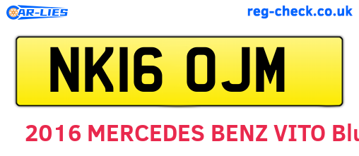 NK16OJM are the vehicle registration plates.