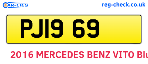 PJI969 are the vehicle registration plates.