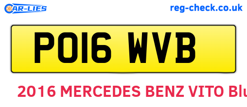PO16WVB are the vehicle registration plates.