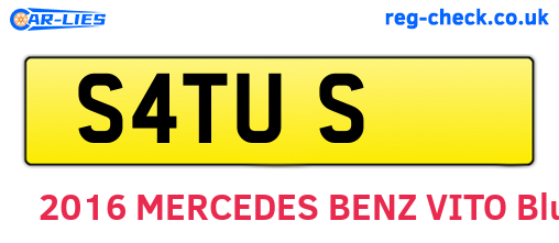 S4TUS are the vehicle registration plates.