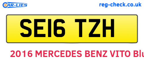 SE16TZH are the vehicle registration plates.