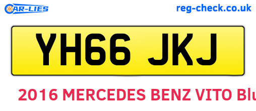 YH66JKJ are the vehicle registration plates.