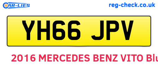YH66JPV are the vehicle registration plates.
