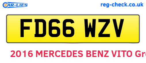 FD66WZV are the vehicle registration plates.
