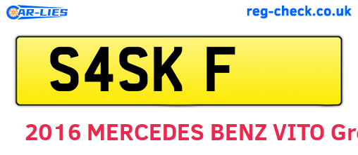 S4SKF are the vehicle registration plates.