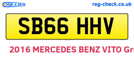 SB66HHV are the vehicle registration plates.