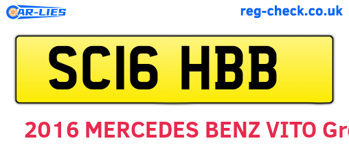 SC16HBB are the vehicle registration plates.