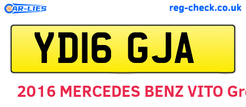 YD16GJA are the vehicle registration plates.