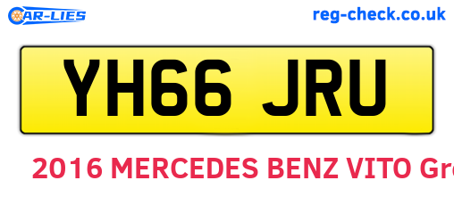 YH66JRU are the vehicle registration plates.