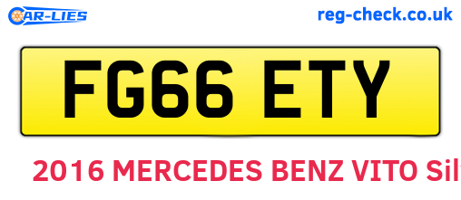 FG66ETY are the vehicle registration plates.