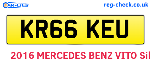 KR66KEU are the vehicle registration plates.