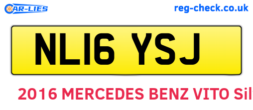 NL16YSJ are the vehicle registration plates.