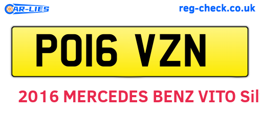 PO16VZN are the vehicle registration plates.