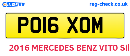 PO16XOM are the vehicle registration plates.