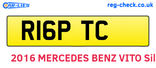 R16PTC are the vehicle registration plates.