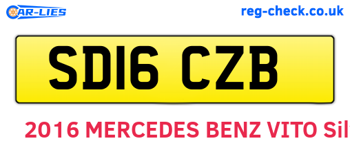 SD16CZB are the vehicle registration plates.
