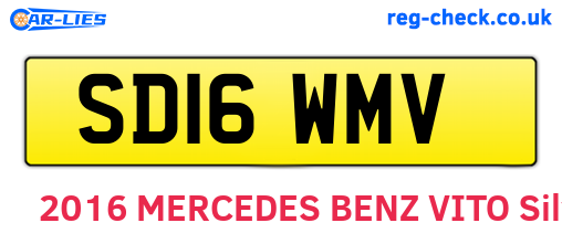 SD16WMV are the vehicle registration plates.