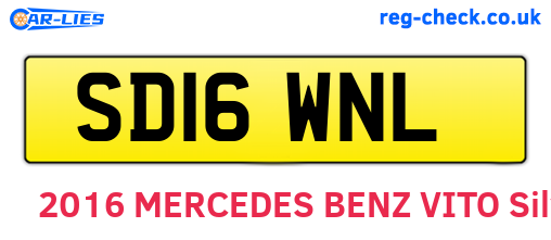 SD16WNL are the vehicle registration plates.