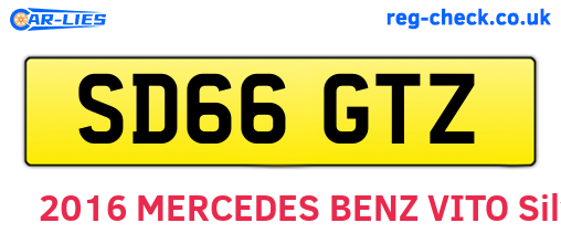 SD66GTZ are the vehicle registration plates.