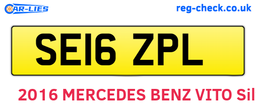 SE16ZPL are the vehicle registration plates.