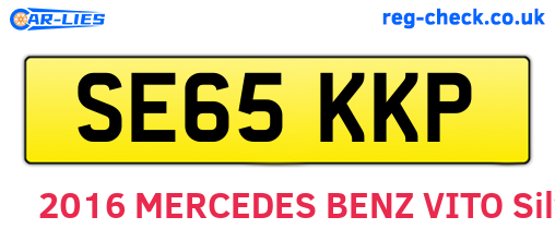 SE65KKP are the vehicle registration plates.