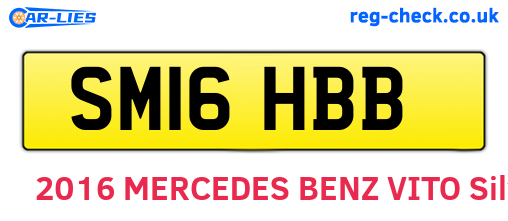 SM16HBB are the vehicle registration plates.