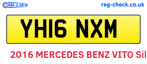 YH16NXM are the vehicle registration plates.