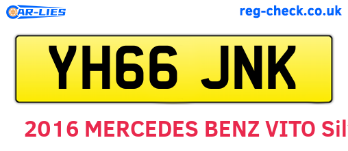 YH66JNK are the vehicle registration plates.