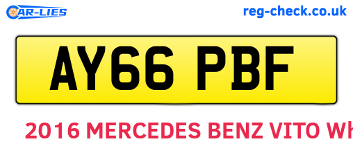 AY66PBF are the vehicle registration plates.
