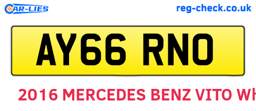 AY66RNO are the vehicle registration plates.
