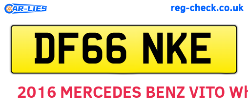 DF66NKE are the vehicle registration plates.