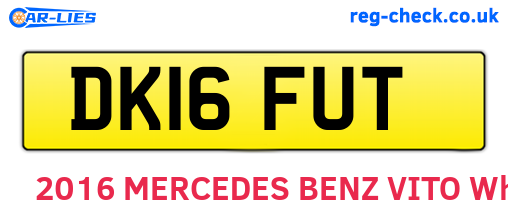 DK16FUT are the vehicle registration plates.